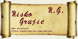 Miško Grujić vizit kartica